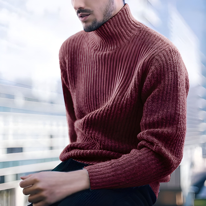 Herren Pulli | Feinstrick Rollkragenpullover| Eleganter Pullover