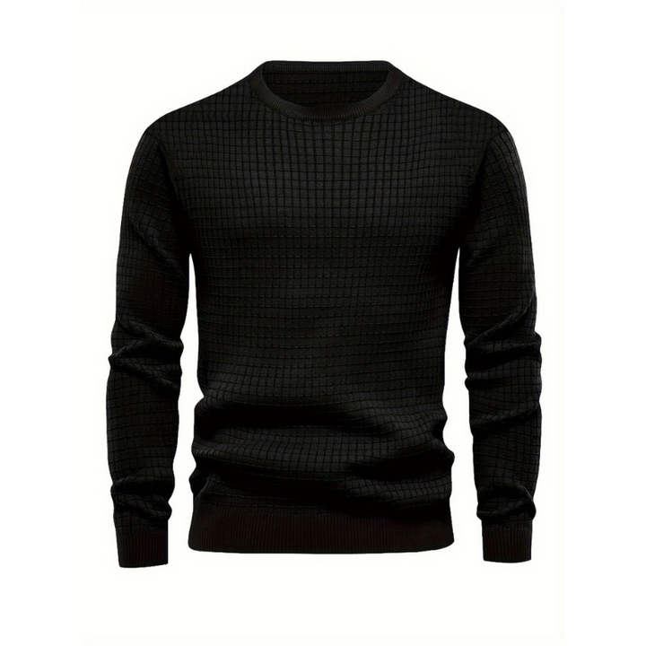 Herren Sweatshirt | Waffelmuster und Rundhals | Trendiger Herren Pullover