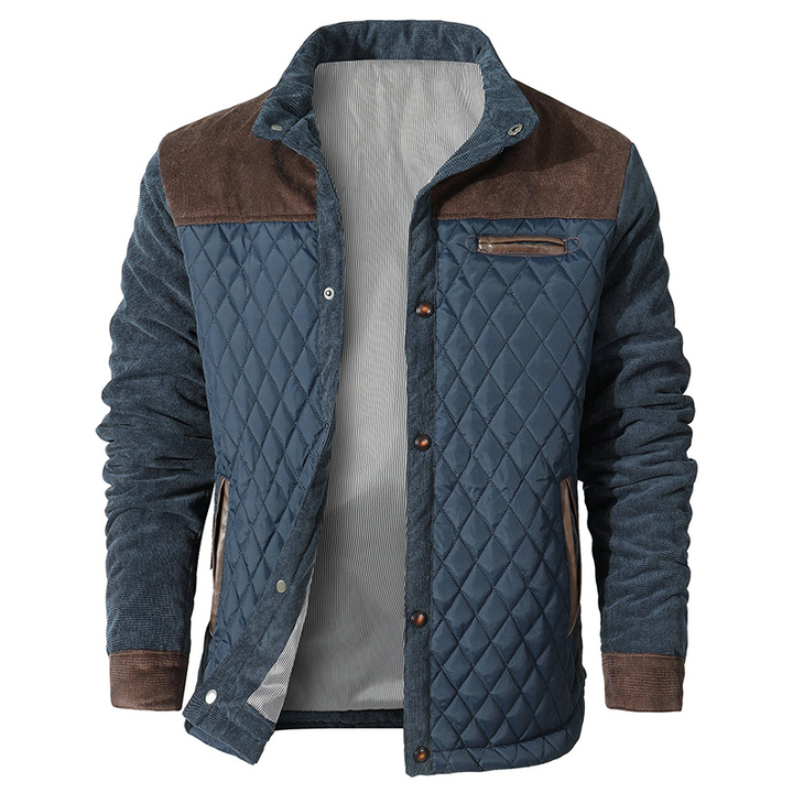Jacke Herren | Diamant-Steppung | Leicht Gepolstert Blaue jacke