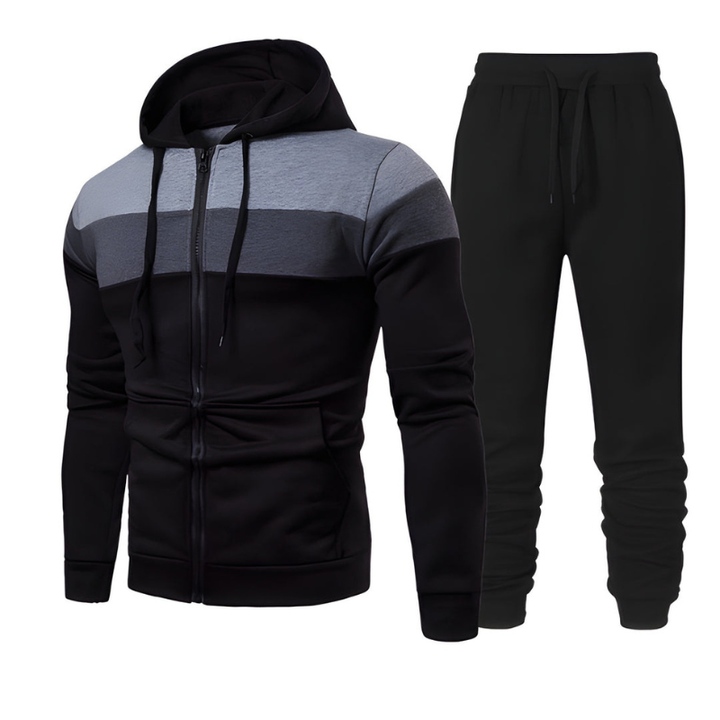 Herren Freizeitset | Farbblock Jogginghose | Modische Kleider