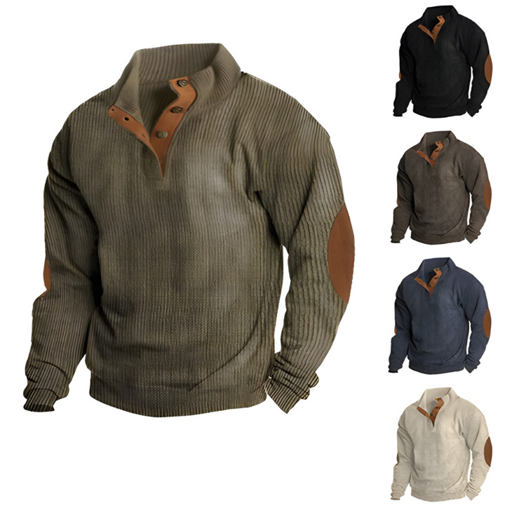 Pullover Herren | Sweatshirt Herren Stehkragen | Lässiger Colorblock