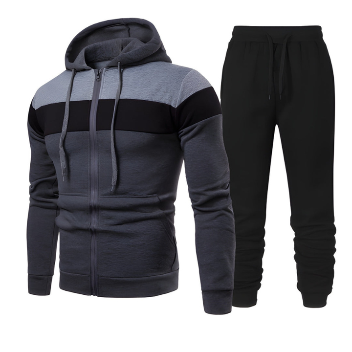 Herren Freizeitset | Farbblock Jogginghose | Modische Kleider