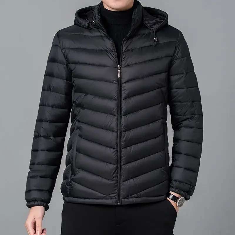 Herren Winterparka – Kurz, Gefüttert, Mit Kapuze, Wasserabweisend, Reißverschluss, Für Alltag & Outdoor