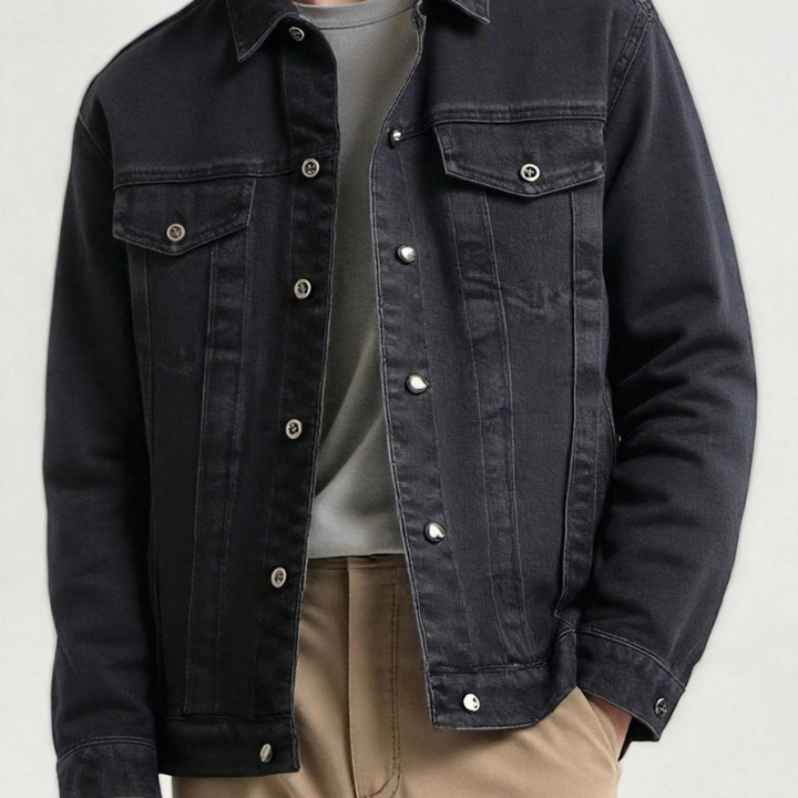 Winterjacke Herren | Robust & Funktional mit Knöpfen | Jacke Herren im Trucker-Stil