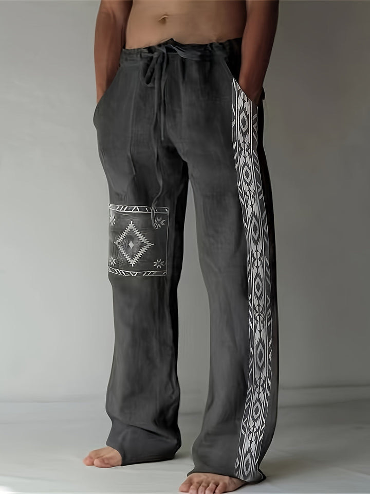 Herrenhose | Ethnischer Stil & Geometrisches Muster | Regulär Fit | Frühling & Sommer