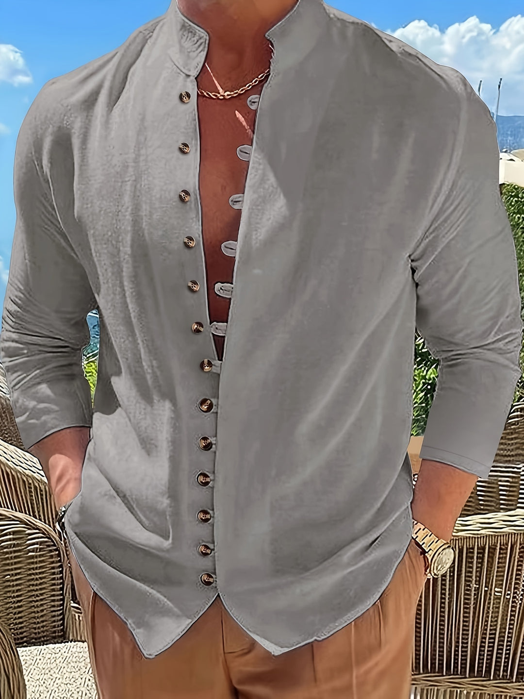 Herren Hemd | Slim Fit | Knopfleiste | Sommer