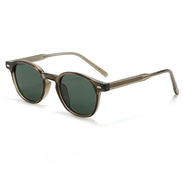 Herren Sonnenbrille | Transparentes Gestell | Schwarze Gläser | Sommer