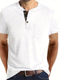 Herren T-Shirt | Slim Fit | Knopfleiste | Sommer