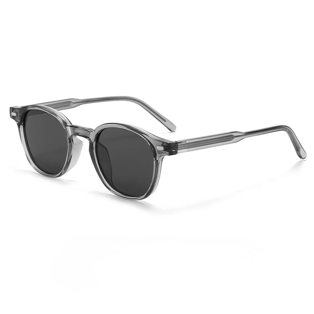 Herren Sonnenbrille | Transparentes Gestell | Schwarze Gläser | Sommer