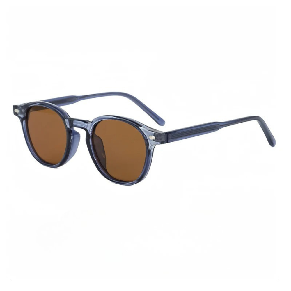 Herren Sonnenbrille | Transparentes Gestell | Schwarze Gläser | Sommer