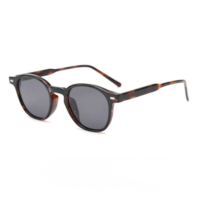 Herren Sonnenbrille | Transparentes Gestell | Schwarze Gläser | Sommer
