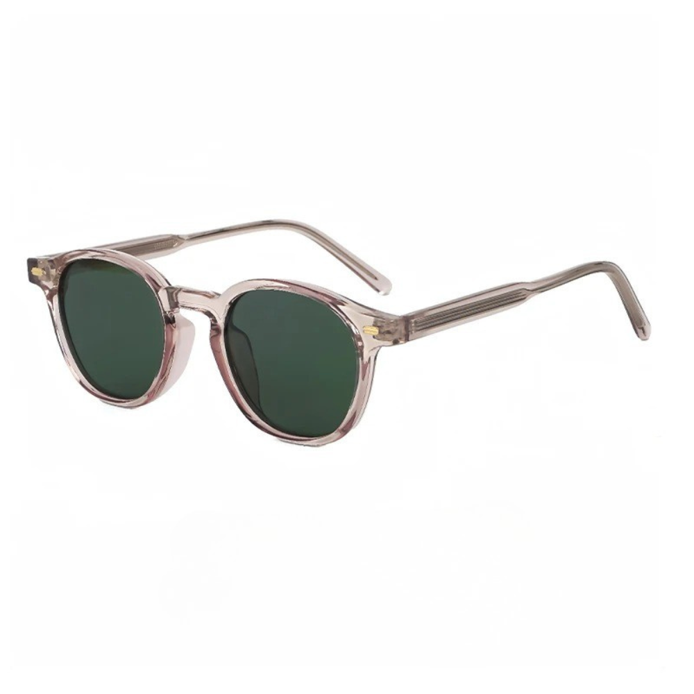Herren Sonnenbrille | Transparentes Gestell | Schwarze Gläser | Sommer