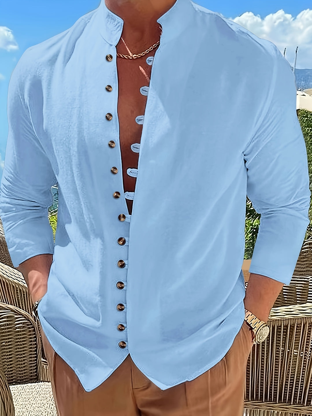 Herren Hemd | Slim Fit | Knopfleiste | Sommer