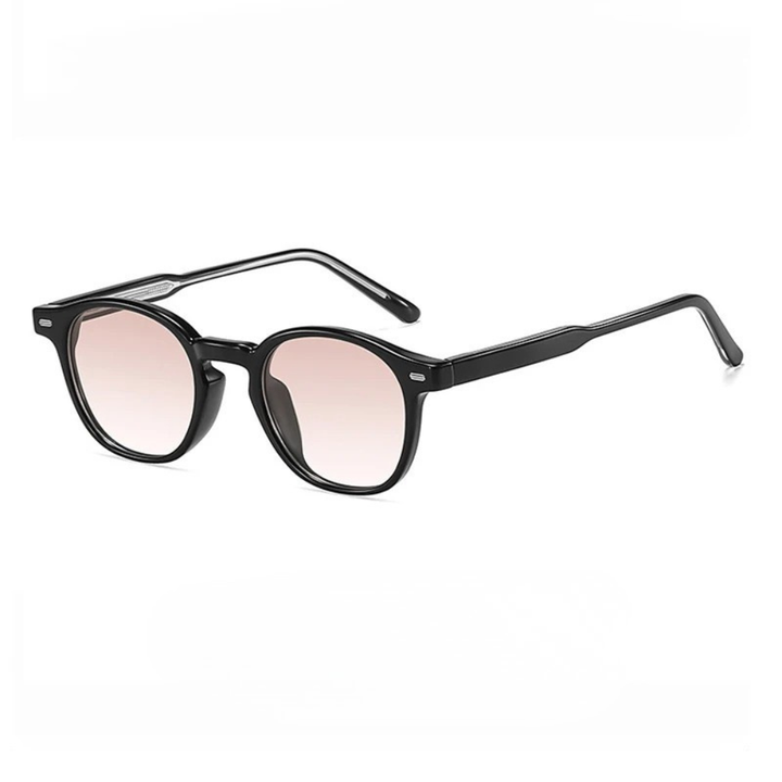 Herren Sonnenbrille | Transparentes Gestell | Schwarze Gläser | Sommer