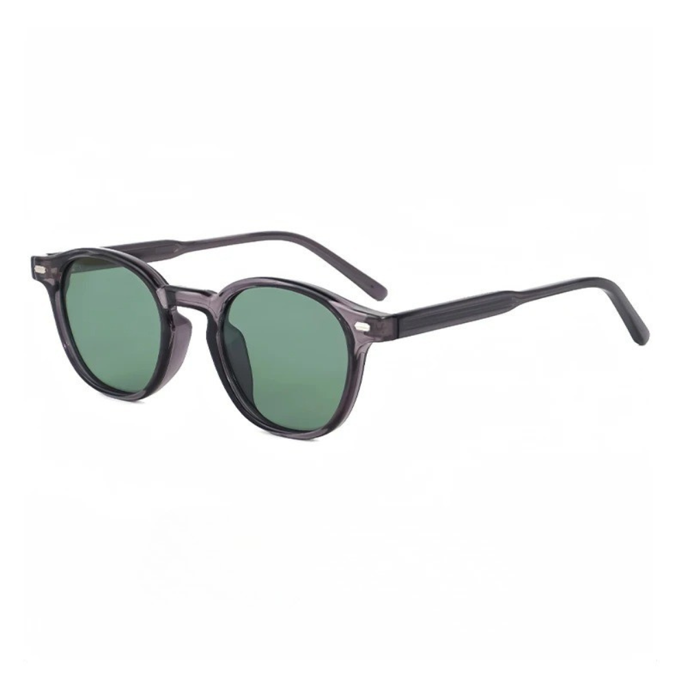 Herren Sonnenbrille | Transparentes Gestell | Schwarze Gläser | Sommer