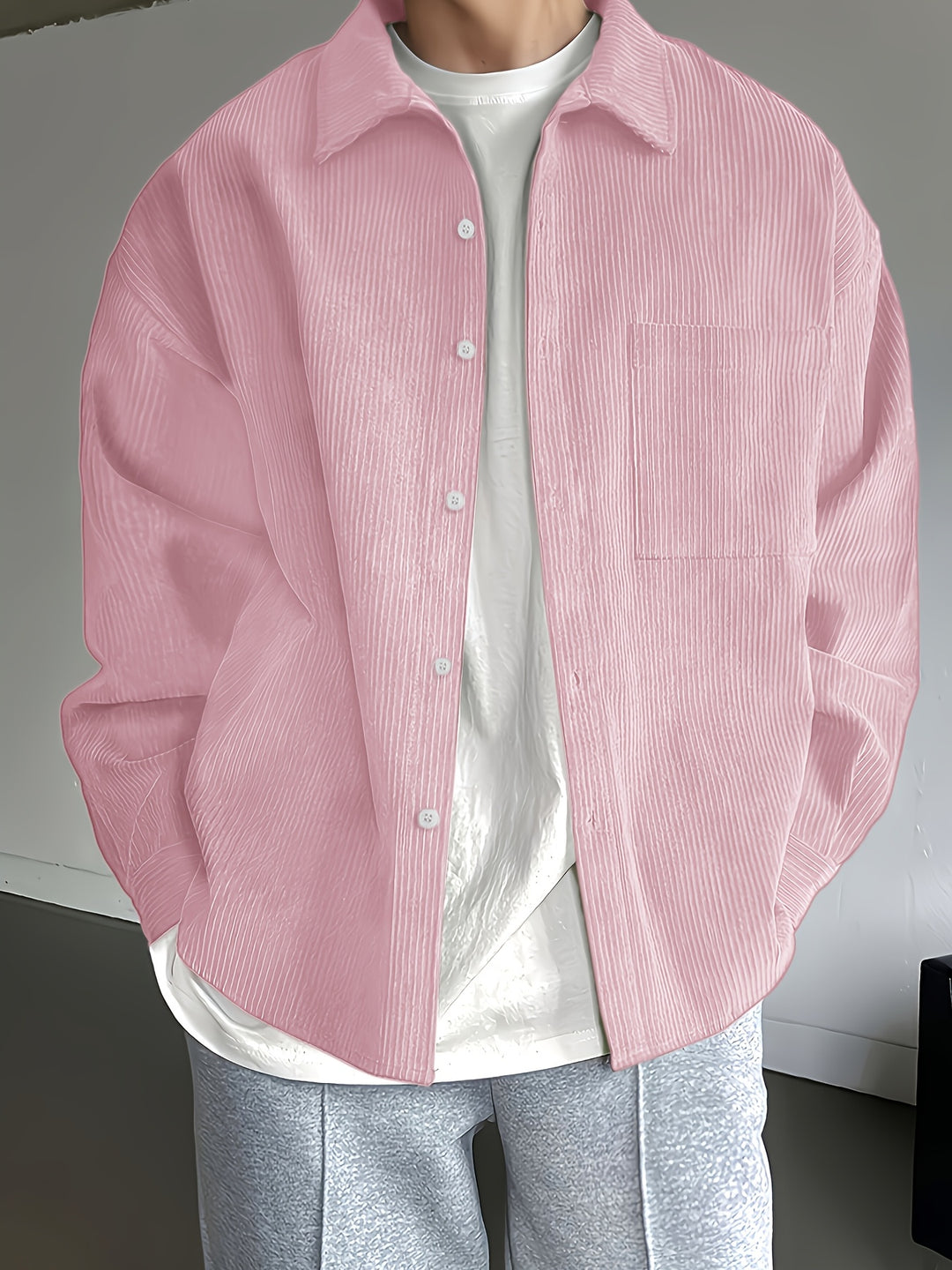 Herren Hemd | Oversized | Knopfleiste | Sommer