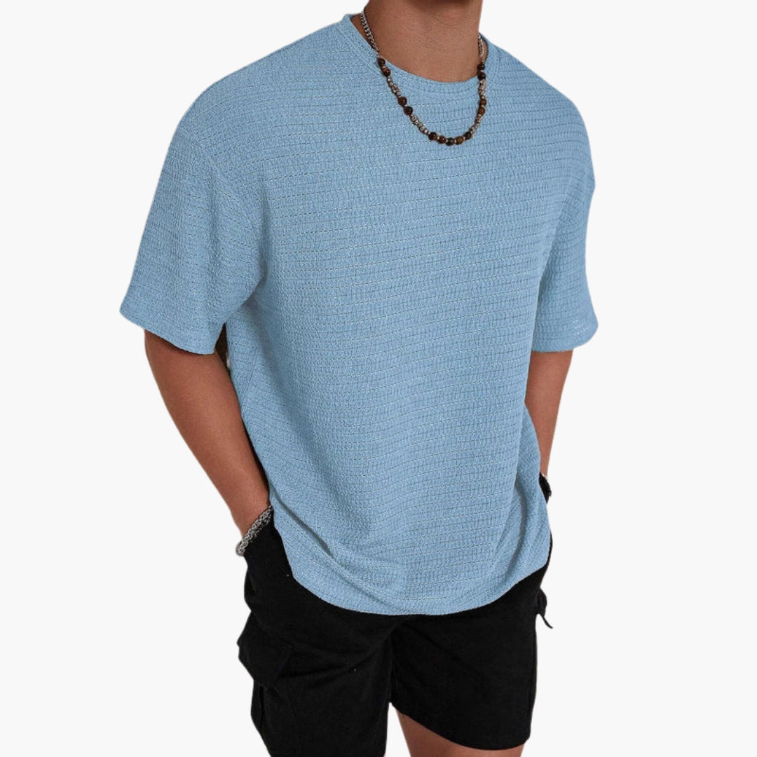 Herren T-Shirt | Strukturdesign | Lockerer Schnitt | Sommer