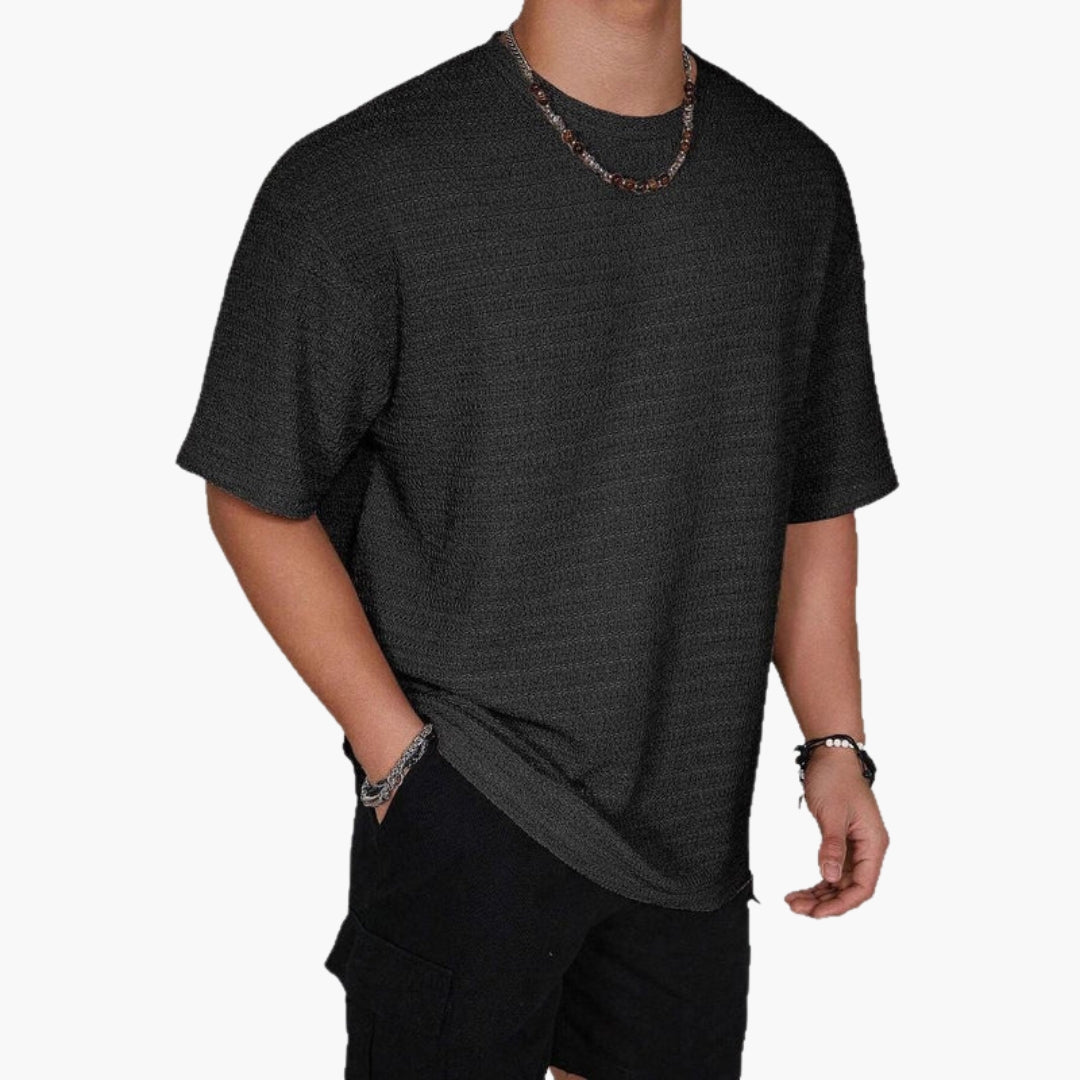 Herren T-Shirt | Strukturdesign | Lockerer Schnitt | Sommer