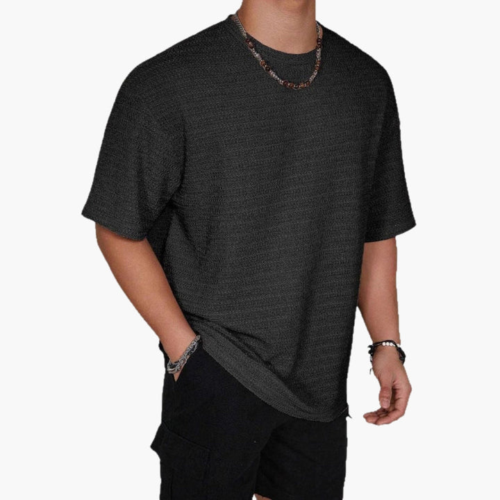 Herren T-Shirt | Strukturdesign | Lockerer Schnitt | Sommer