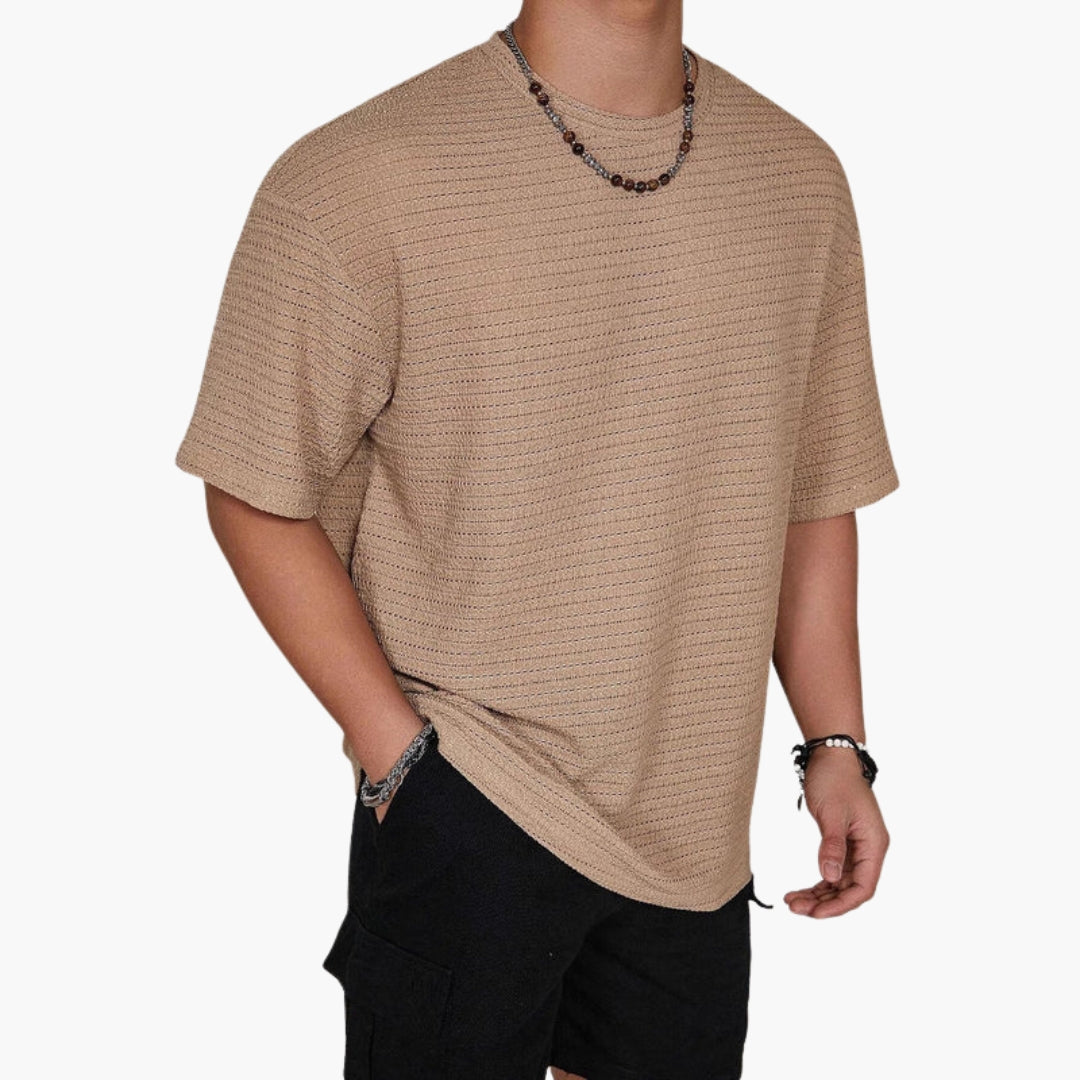 Herren T-Shirt | Strukturdesign | Lockerer Schnitt | Sommer