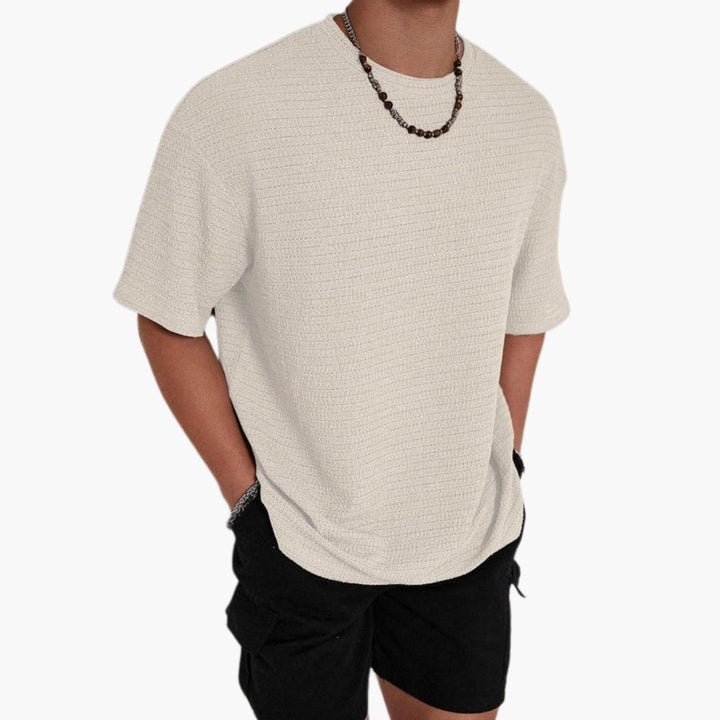 Herren T-Shirt | Strukturdesign | Lockerer Schnitt | Sommer