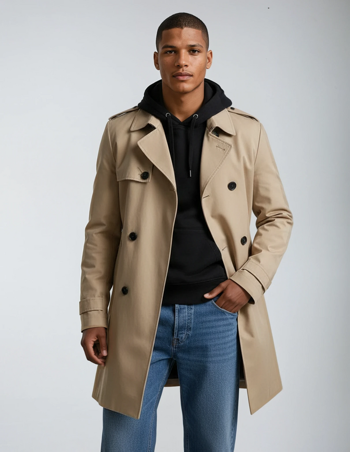 Mantel Herren | Winterjacke Herren | Eleganter Trench Stil