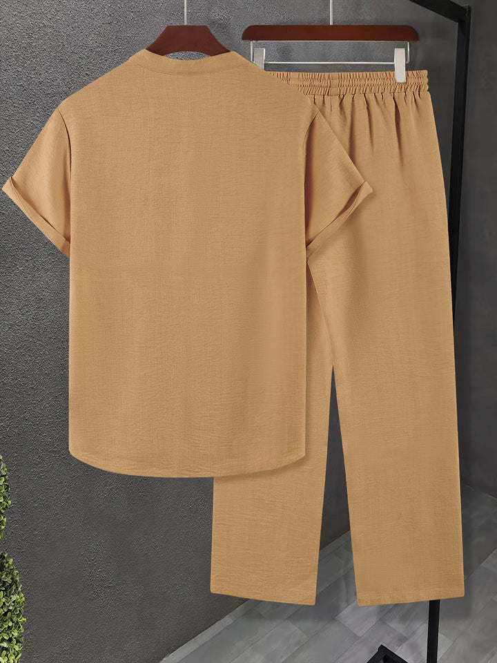 Atmungsaktives Hemd & Lockere Hose | Stilvoll & Komfortabel | Herren Set