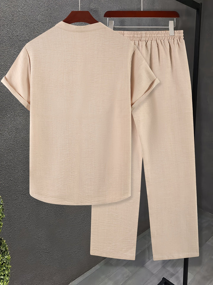 Atmungsaktives Hemd & Lockere Hose | Stilvoll & Komfortabel | Herren Set