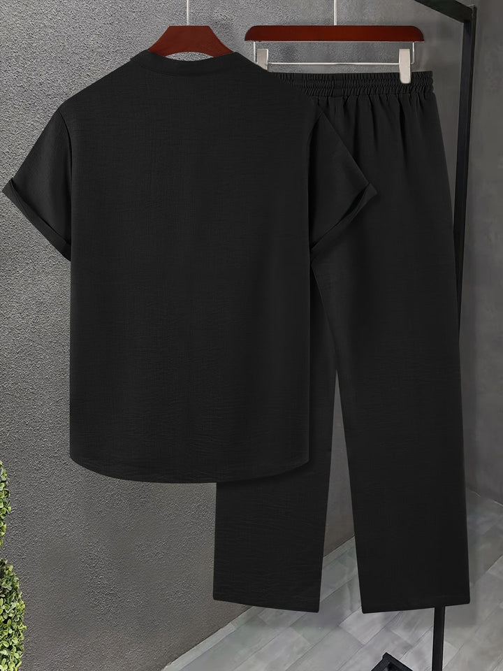 Atmungsaktives Hemd & Lockere Hose | Stilvoll & Komfortabel | Herren Set