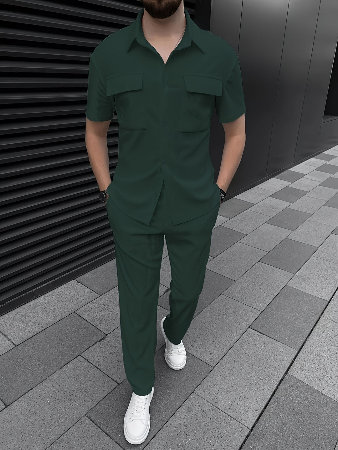 Corduroy Set | Raffiniert & Trendy | Button-Up Hemd & Taillierte Hose | Herren