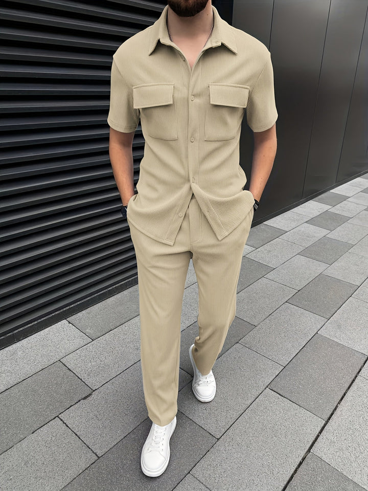 Corduroy Set | Raffiniert & Trendy | Button-Up Hemd & Taillierte Hose | Herren