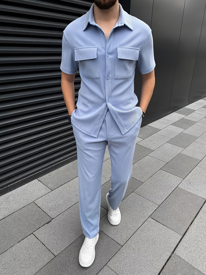 Corduroy Set | Raffiniert & Trendy | Button-Up Hemd & Taillierte Hose | Herren