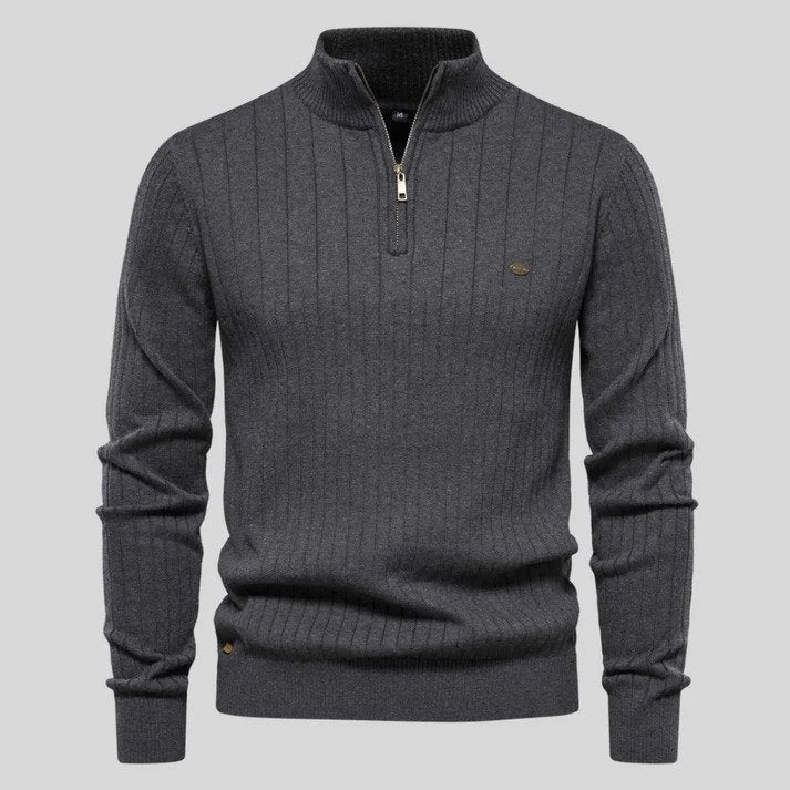 Pullover Herren | Strickpullover Herren Warm | Mit Reißverschluss