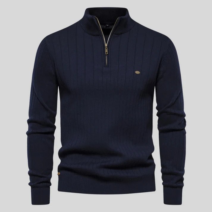 Pullover Herren | Strickpullover Herren Warm | Mit Reißverschluss