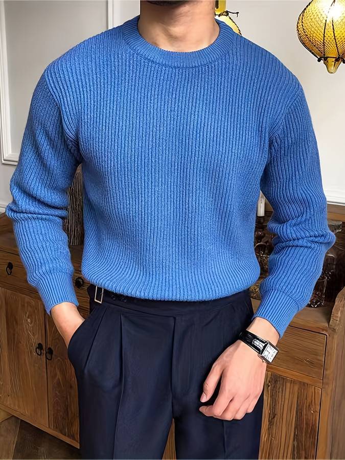 Pullover Herren | Strickpullover Herren Rundhals | Casual Style