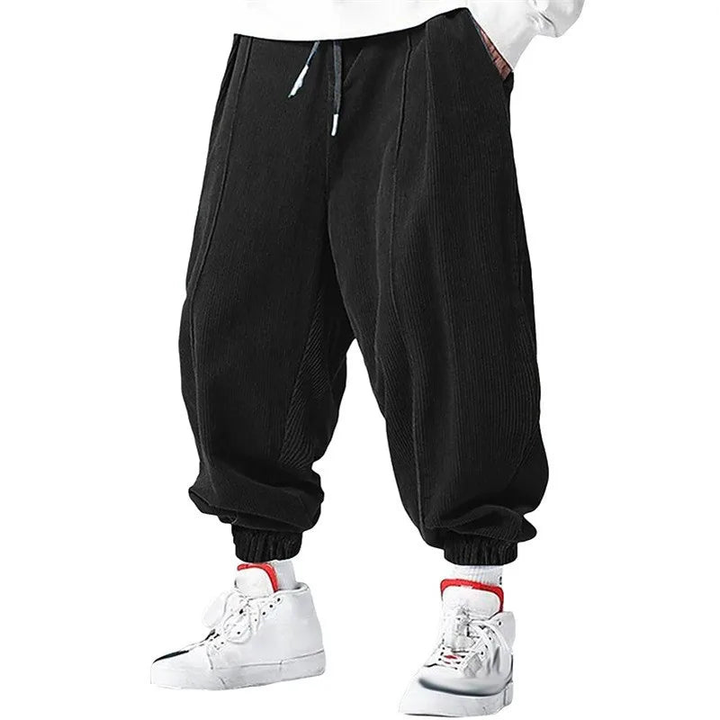 Cordhosen Herren | Weite Jogginghose | Trendige Harem Pants