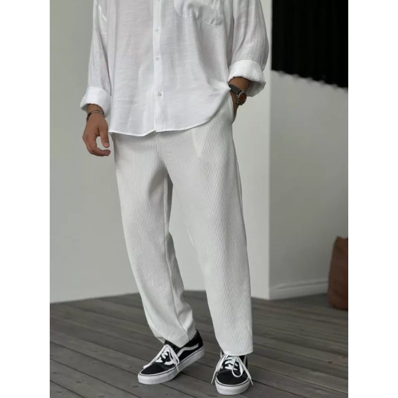 Cordhosen Herren | Minimalistische Casual Hose | Lockere Passform