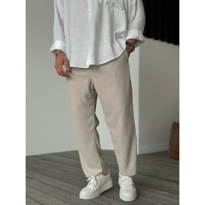 Cordhosen Herren | Minimalistische Casual Hose | Lockere Passform