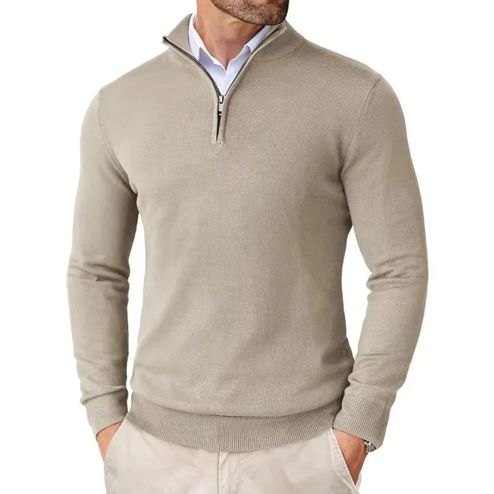 Pullover Herren | Herren Pulli Half-Zip | Strick Komfort
