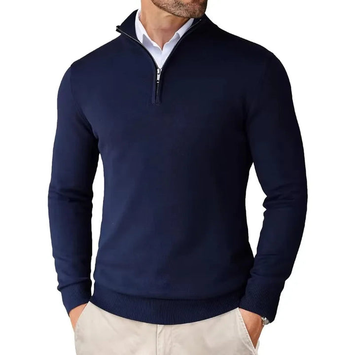 Pullover Herren | Herren Pulli Half-Zip | Strick Komfort