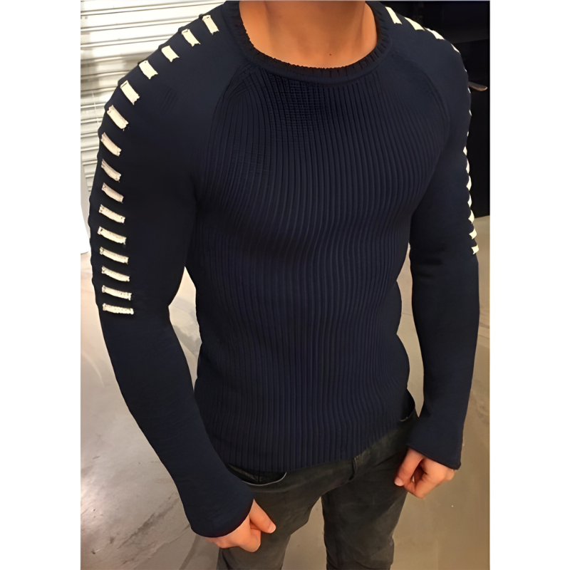 Herren Pulli | Slim Fit Strickpullover | Trendiger Pullover