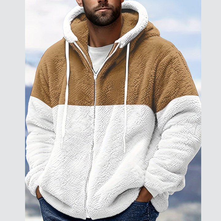 Winterjacke Herren | Flauschige Hoodiejacke | Fluffy Jacke Herren