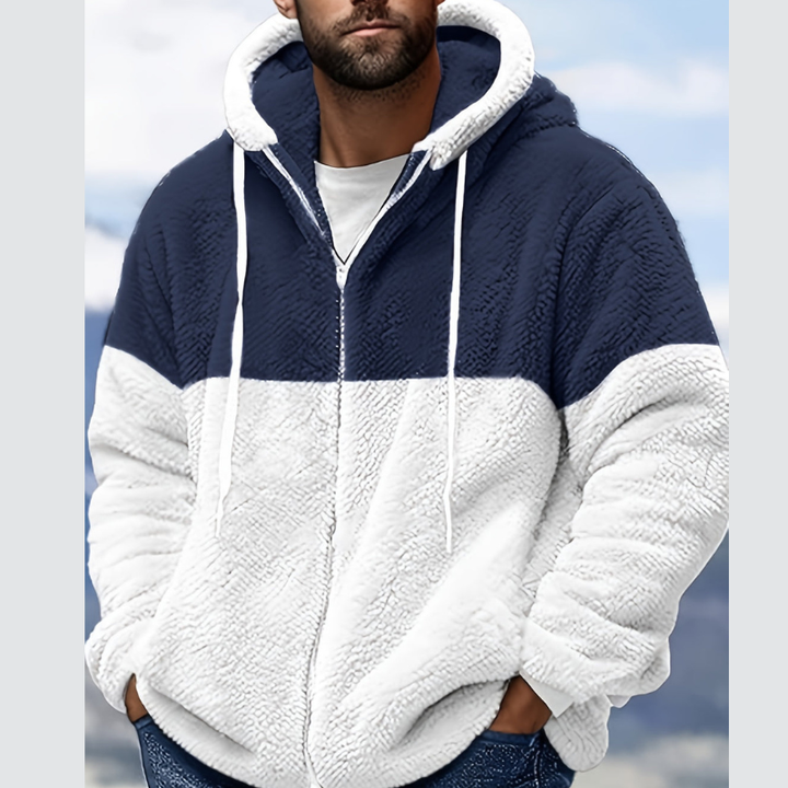 Winterjacke Herren | Flauschige Hoodiejacke | Fluffy Jacke Herren