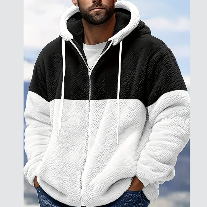 Winterjacke Herren | Flauschige Hoodiejacke | Fluffy Jacke Herren