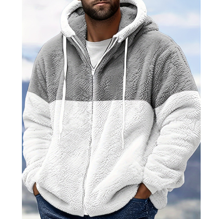 Winterjacke Herren | Flauschige Hoodiejacke | Fluffy Jacke Herren