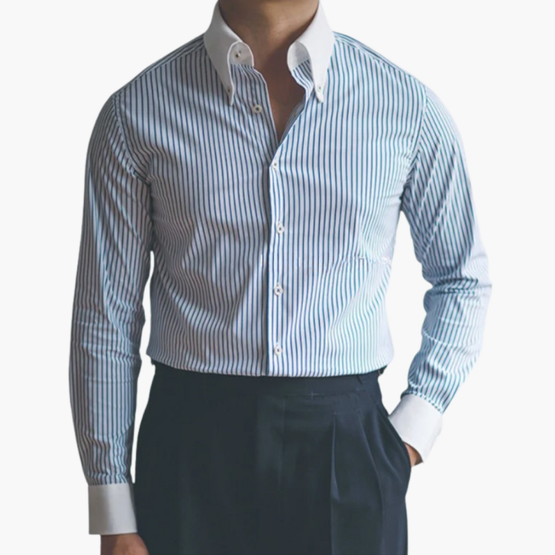 Hemd Herren | Gestreifter Modern Look | Kleider Herren