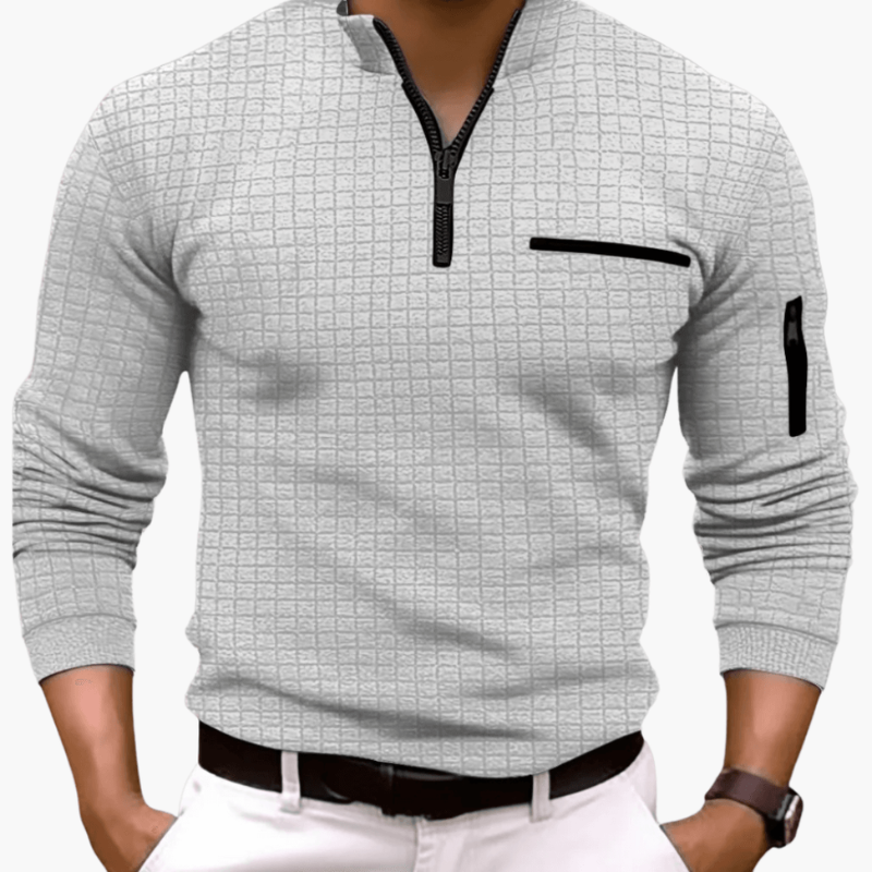Pullover Herren | Strukturierter Reißverschluss Look | Herren Pulli Kollektion
