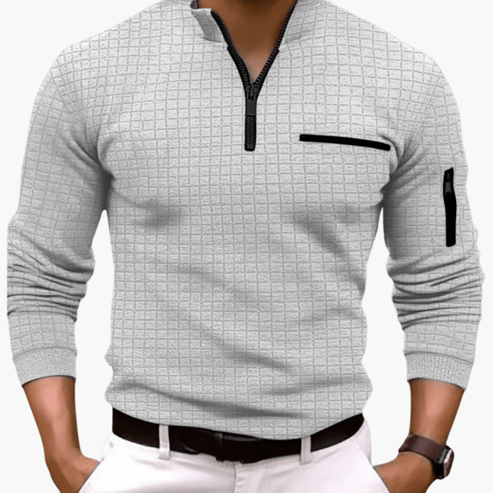 Pullover Herren | Strukturierter Reißverschluss Look | Herren Pulli Kollektion