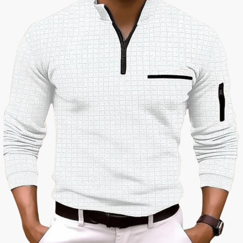 Pullover Herren | Strukturierter Reißverschluss Look | Herren Pulli Kollektion