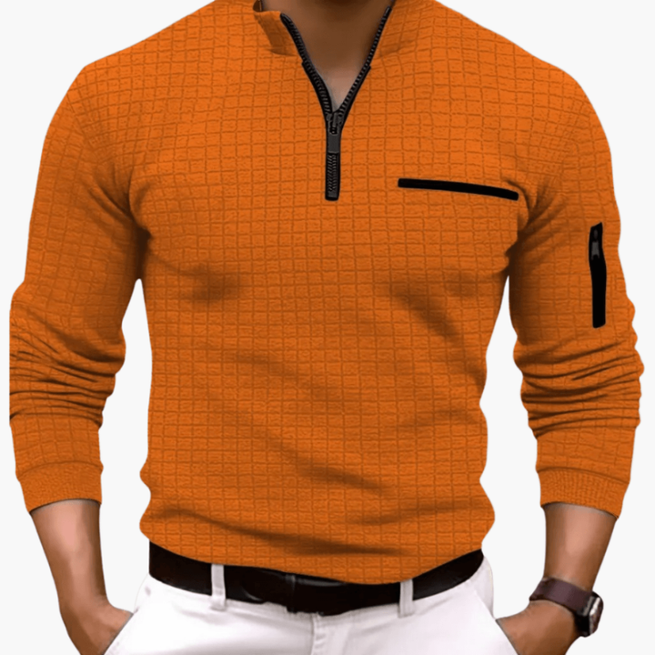 Pullover Herren | Strukturierter Reißverschluss Look | Herren Pulli Kollektion